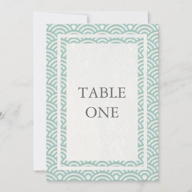 Gros Numéro de table japonais Seigha Stylisé Waves (Devant)