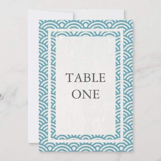 Gros Numéro de table japonais Seigha Stylisé Waves (Devant)