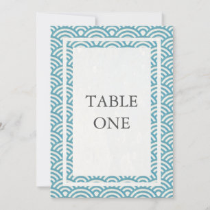 Gros Numéro de table japonais Seigha Stylisé Waves