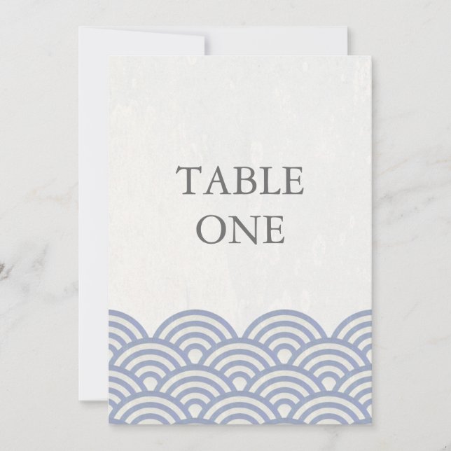 Gros Numéro de table japonais Seigha Stylisé Waves (Devant)