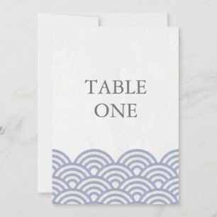 Gros Numéro de table japonais Seigha Stylisé Waves