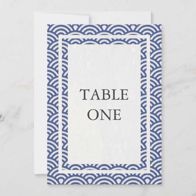 Gros Numéro de table japonais Seigha Stylisé Waves (Devant)