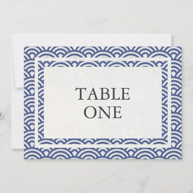 Gros Numéro de table japonais Seigha Stylisé Waves (Devant)