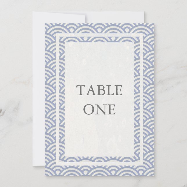 Gros Numéro de table japonais Seigha Stylisé Waves (Devant)