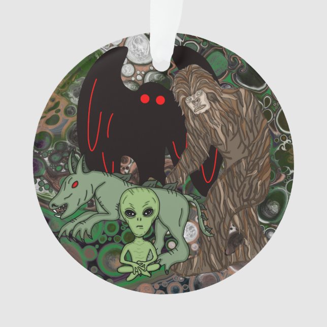 Gros Pied Cryptid, Alien, Chupacabra, Mothman (devant)