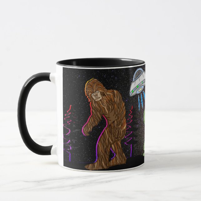 Gros Pied Cryptid, Chupacabra, Alien, Mug OVNI (Gauche)