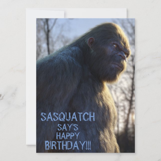 gros pied, sasquatatch, carte plate (Devant)