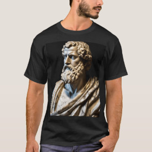 Gros plan de la statue romaine d'Aristote T-Shirt