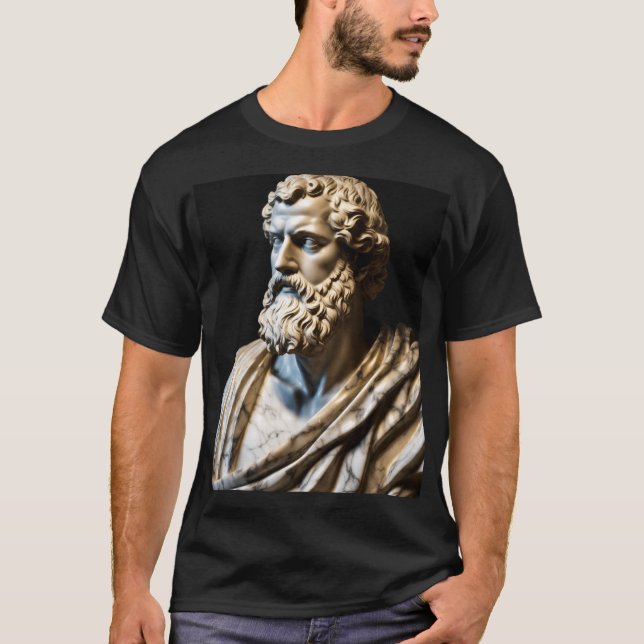 Gros plan de la statue romaine d'Aristote T-Shirt (Devant)