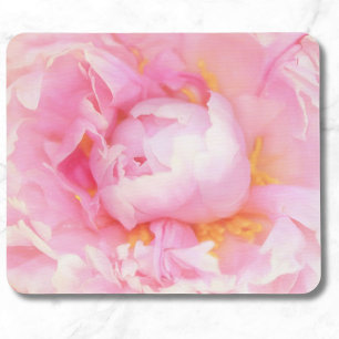 Gros plan d'un Tapis de Souris Pivoine Rose