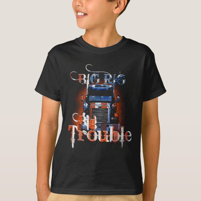 Gros Problème ! T-shirt camionneur (Devant)