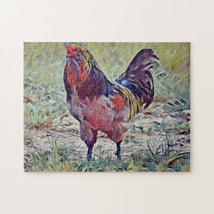 Gros Puzzle d'Art Rooster