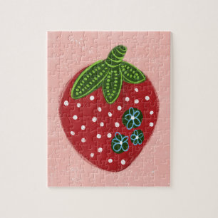Gros Puzzle de fraise rouge