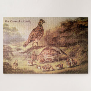 Gros puzzle Quail Family (500 pièces)