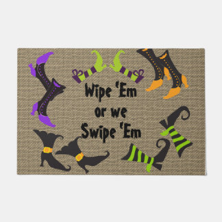 Gros tapis de porte d'Halloween drôle