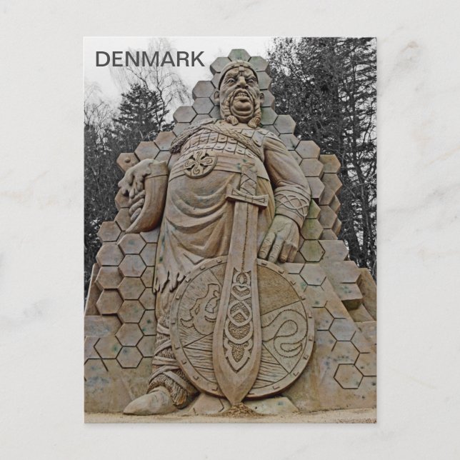 Gros Viking Carte postale du Danemark ! (Devant)