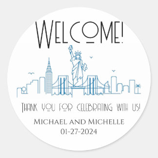Grosse Apple New York Mariage Welcome bag Sticker