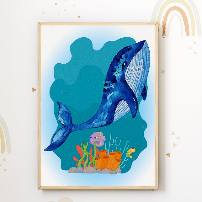 Grosse-baleine Imprimer Animal Kids Room Poster (Créateur téléchargé)