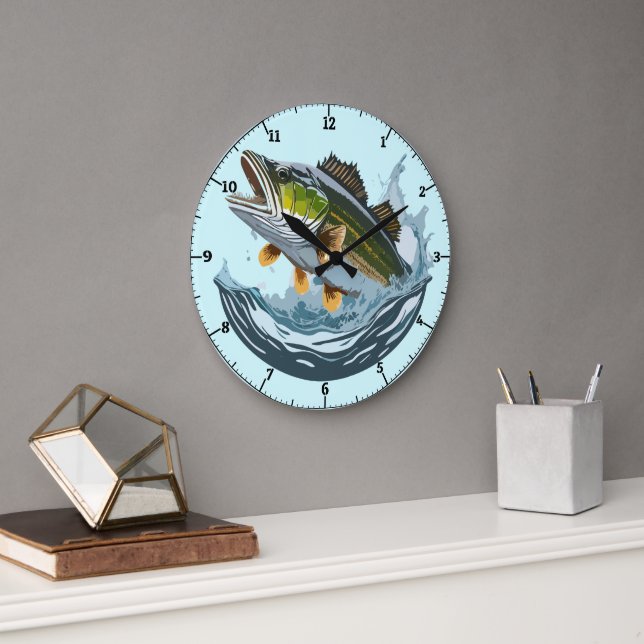 Grosse Bouche Basse Stricting Eau Surface Horloge (Bureau)