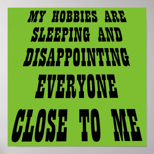 Grosse Déception Affiche Signe Drôle (Devant)