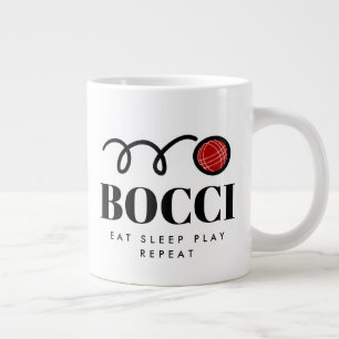 Grosse grosse tasse de café de bocci pour joueur d