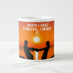 Grosse Mug d'amour avec citation romantique