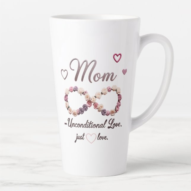 Grosse Mug Latte - Maman Infinity Citation Florale (Droite)