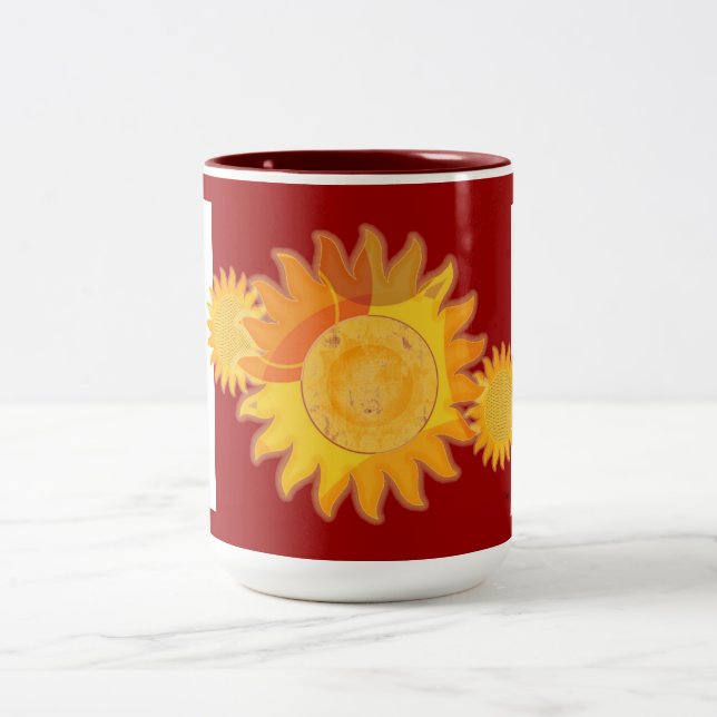 Grosse Mug rouge soleil (Centre)