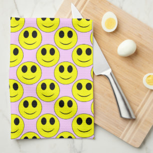 Grosse Serviette de cuisine pâle Allover jaune