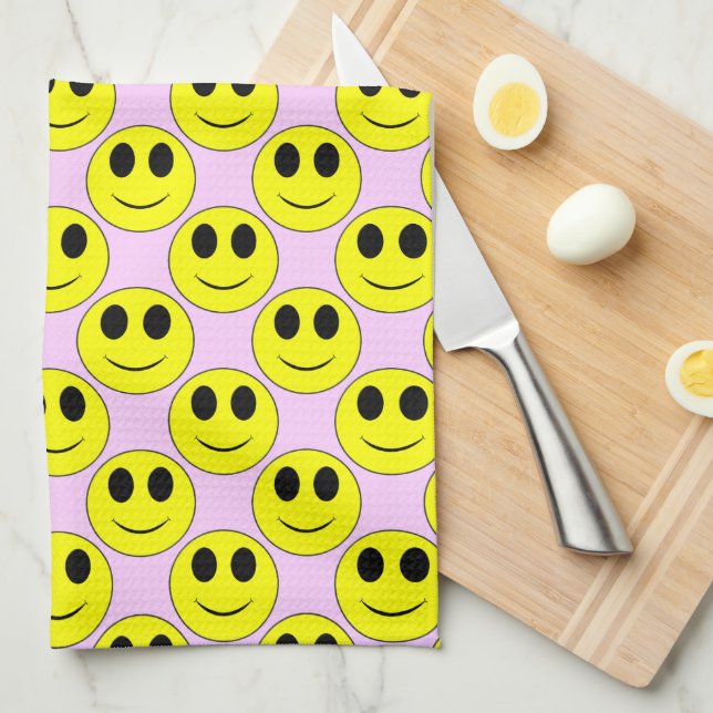 Grosse Serviette de cuisine pâle Allover jaune (Quart Plié)