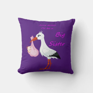 Grosse Soeur Lancer Oreiller Baby Stork Juin 2020
