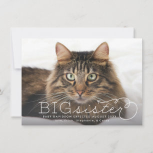 Grosse soeur Photo Pet Grossesse Faire-part