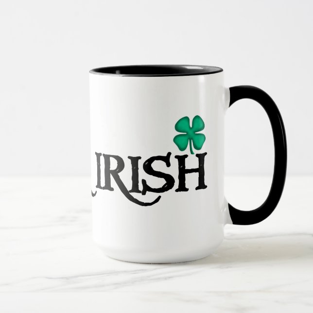 Grosse tasse combo irlandaise noire (Droite)