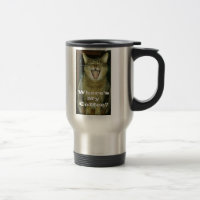 Grosse tasse drôle de voyage de chat