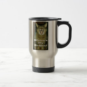 Grosse tasse drôle de voyage de chat