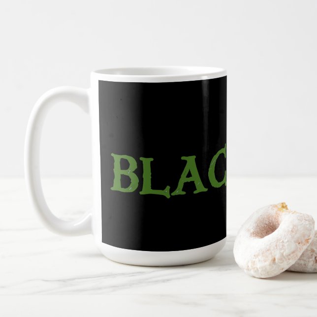 Grosse tasse noire irlandaise (Avec donut)