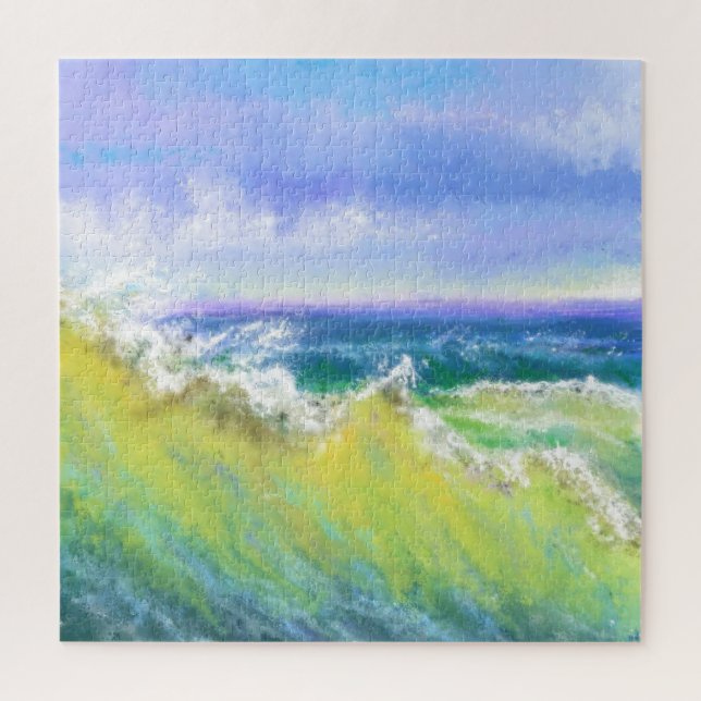 Grosse vague Puzzle Mer - Peinture (Vertical)