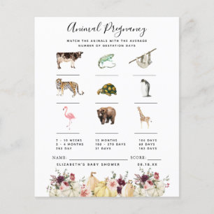 Grossesse animale Jeu Baby shower