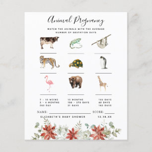Grossesse Animale   Jeu de Baby Shower