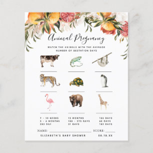 Grossesse Animale   Jeu de Baby Shower
