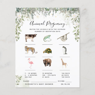 Grossesse Animale   Jeu de Baby Shower
