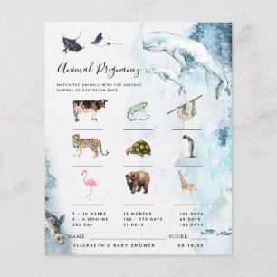 Grossesse Animale   Jeu de Baby Shower
