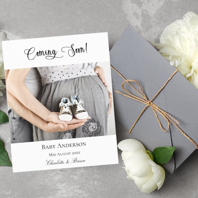 Grossesse budgétaire à venir photo faire-part (Créateur téléchargé)