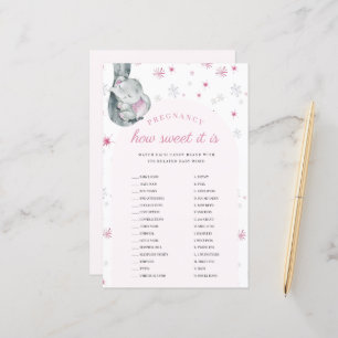Grossesse comme il est doux Baby shower rose jeu