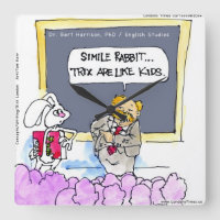 Grossesse de lapin Grammar Police Horloge murale