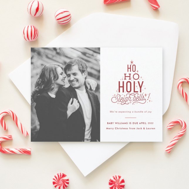 Grossesse de Noël drôle Faire-part Ho Ho Saint (Créateur téléchargé)