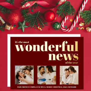 Grossesse de vacances Faire-part photo Collage Noe