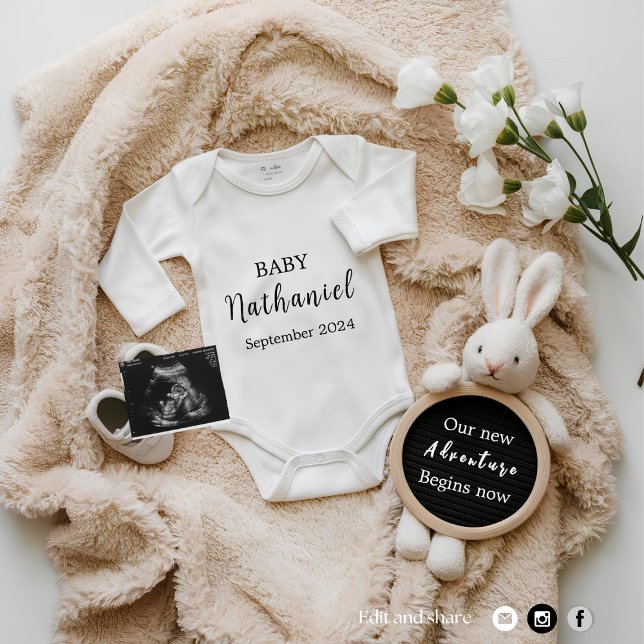 Grossesse du lapin neutre faire-part (Créateur téléchargé)