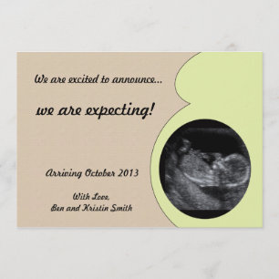 Grossesse Faire-part avec Ultrasound Picture