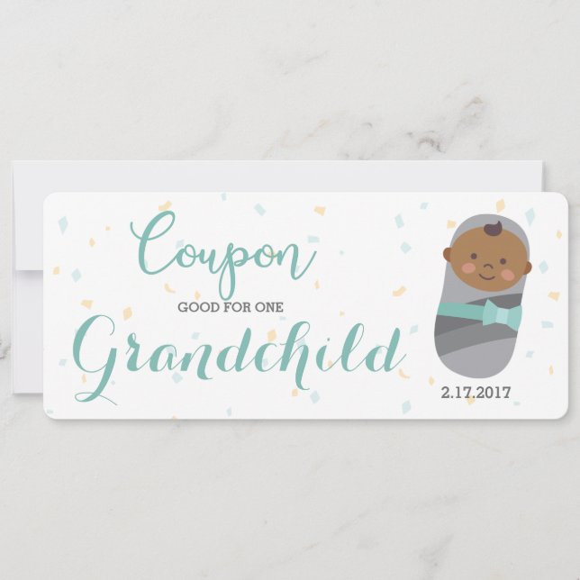 Grossesse Faire-part Bébé bleu (Devant)